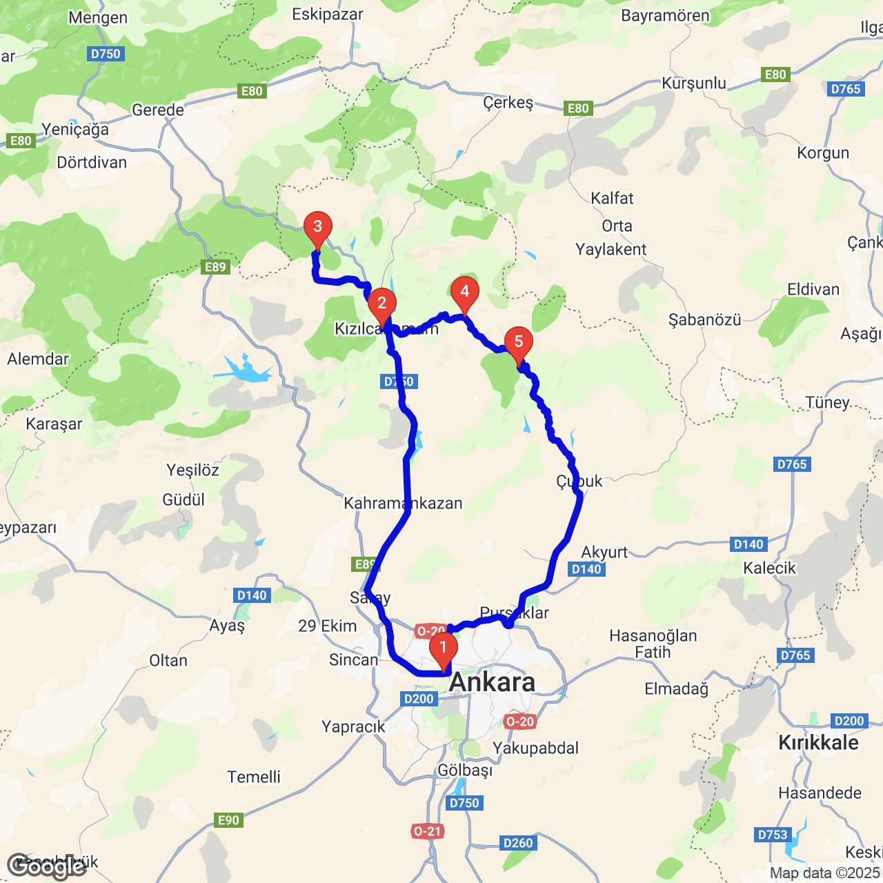 Soğuksu — Çamkoru Göleti + Eski Hitit Ralli Rotası rotası