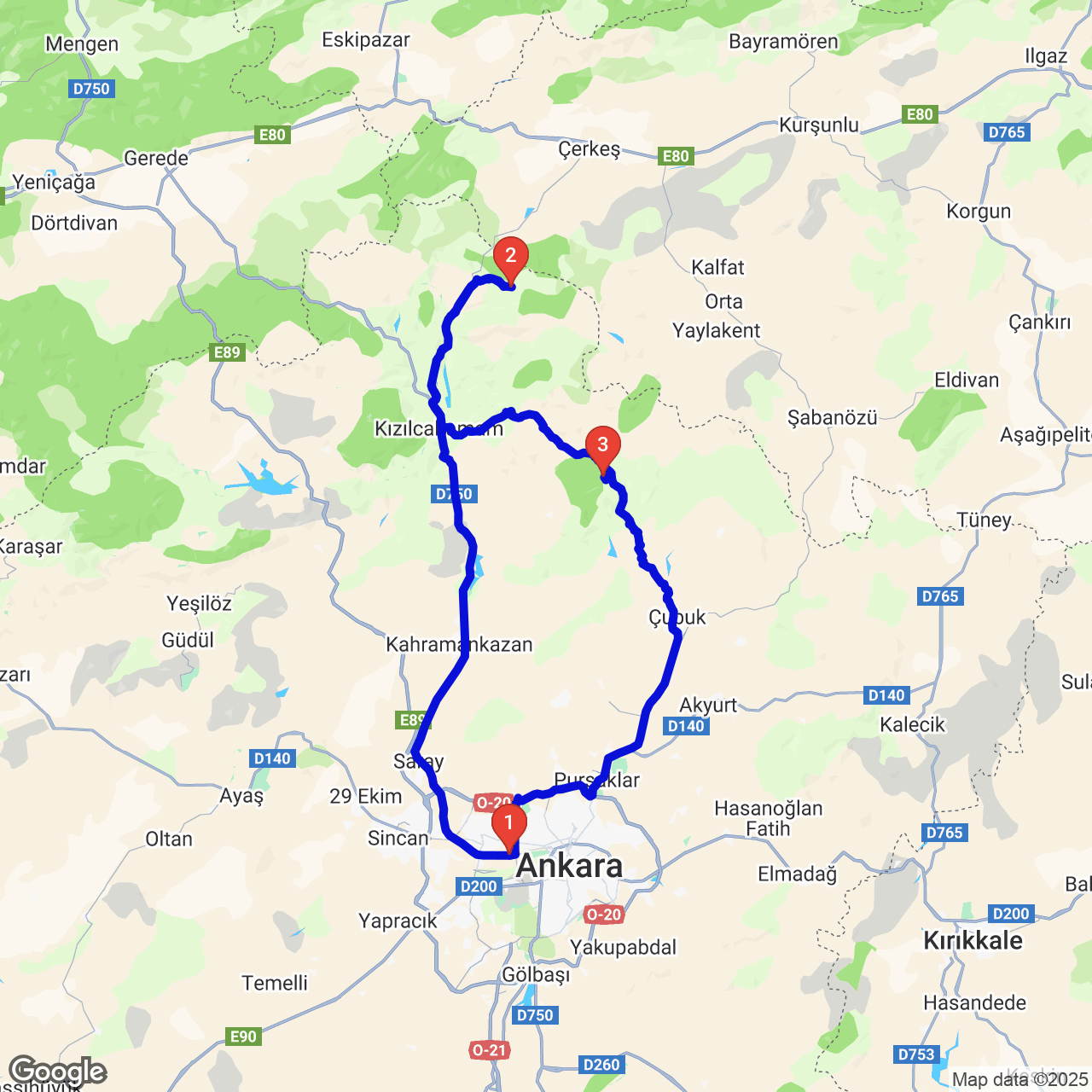 Işıkdağı + Eski Hitit Ralli Rotası rotası